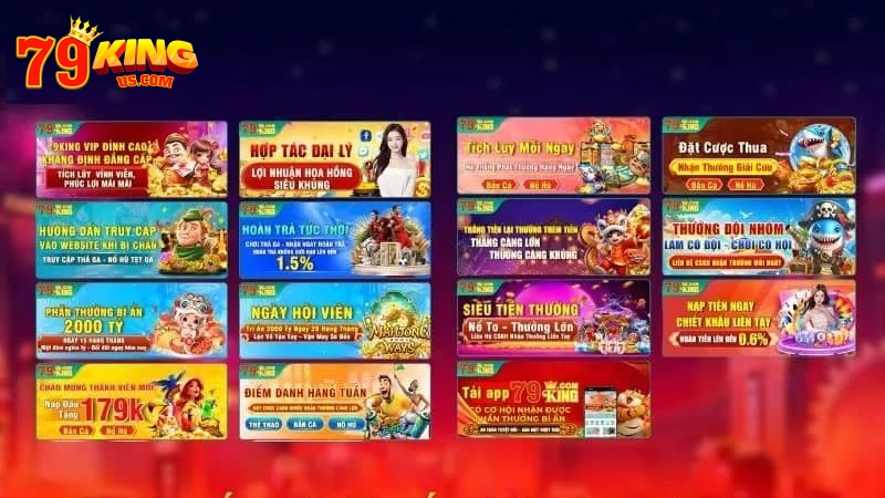 Cổng game thường xuyên tung ra hàng loạt ưu đãi khủng với giá trị hấp dẫn.