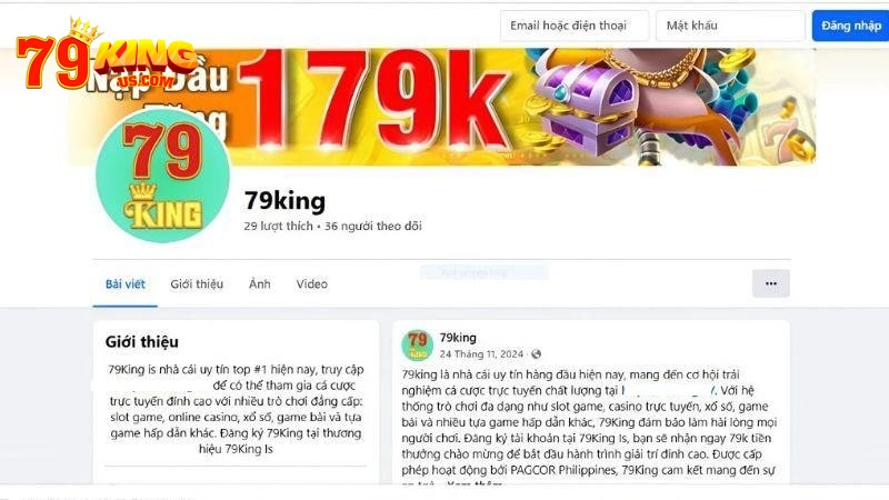 Người chơi nhận Giftcode 79KING khi tham gia minigame trên Fanpage.